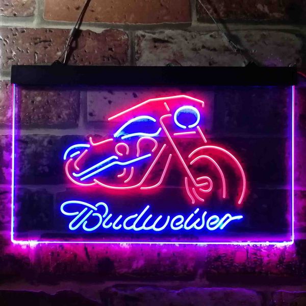 Budweiser Motorcycle Neon-Like LED Sign